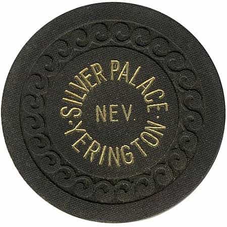 Silver Palace Casino Yerington Nevada Black Roulette Chip 1930s