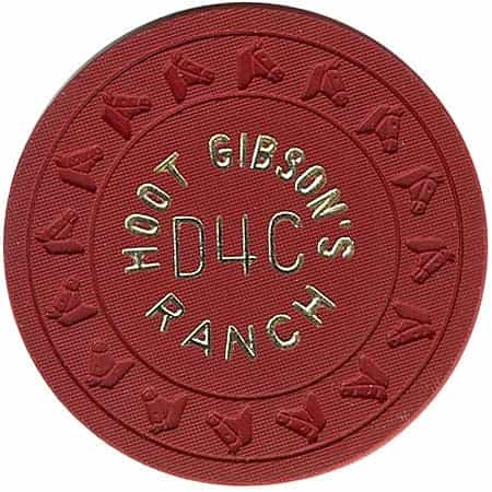 Hoot Gibson's D4c Ranch Casino Las Vegas Nevada $5 Chip 1980