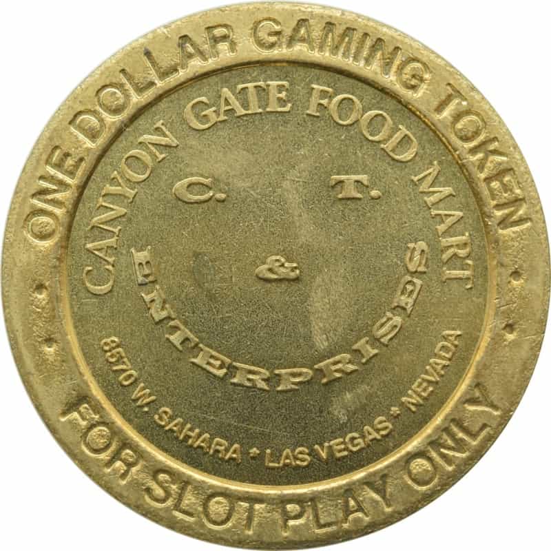 Canyon Gate Food Mart Las Vegas Nv $1 Token 1996