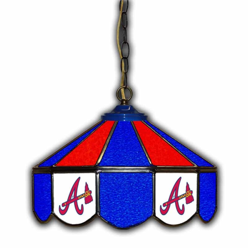 Atlanta Braves 14" Glass Pub Lamp