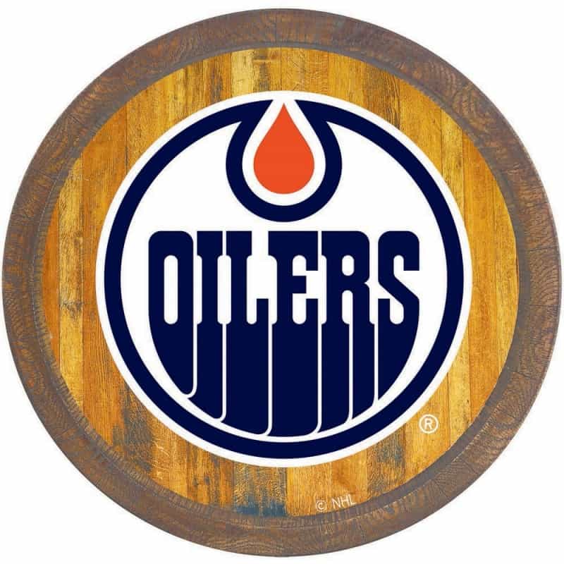 Edmonton Oilers: "Faux" Barrel Top Sign