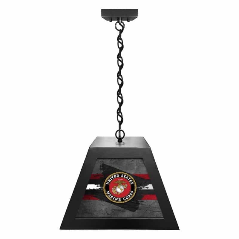 United States Marine Corps Pendant Box Light By Holland Bar Stool Company