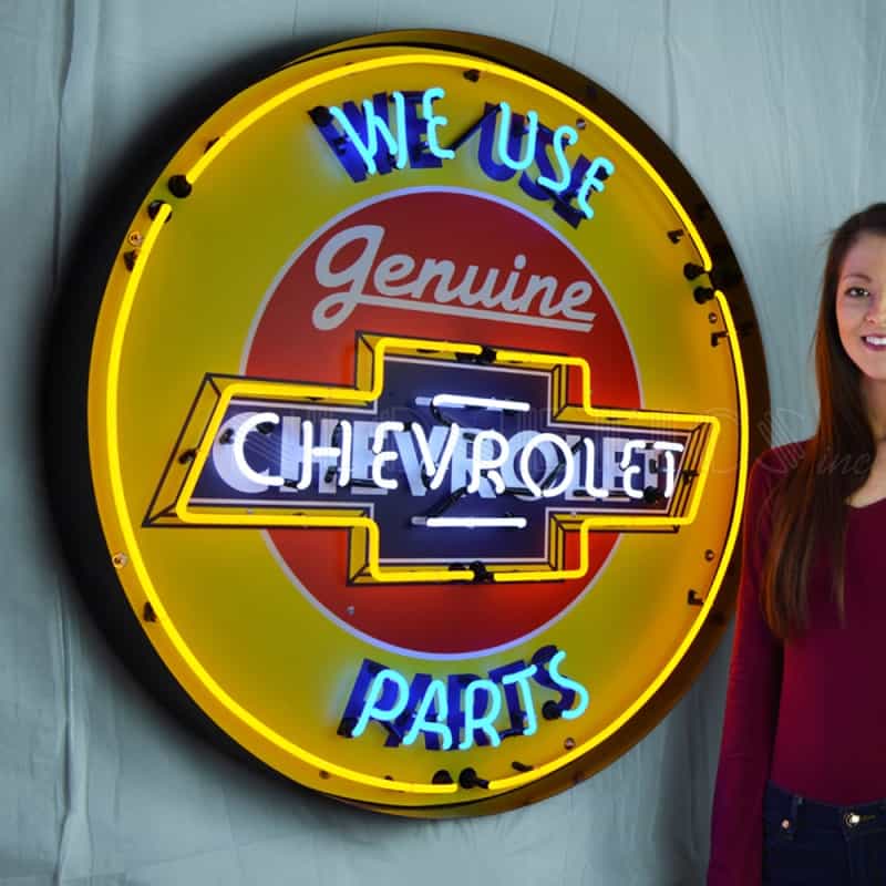 Chevrolet 36 Inch Neon Sign In Metal Can