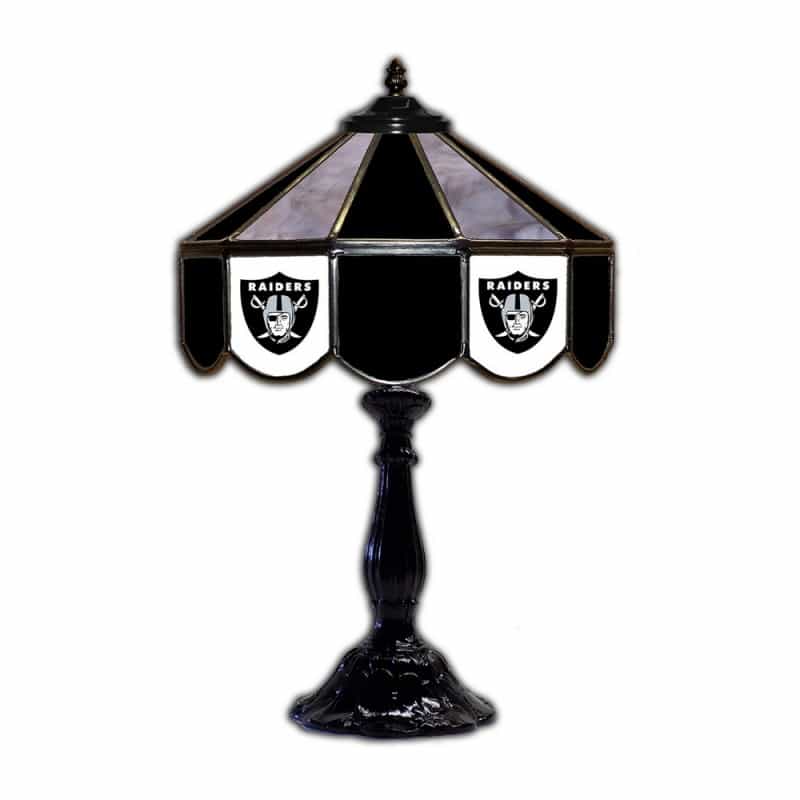 Las Vegas Raiders 21" Glass Table Lamp