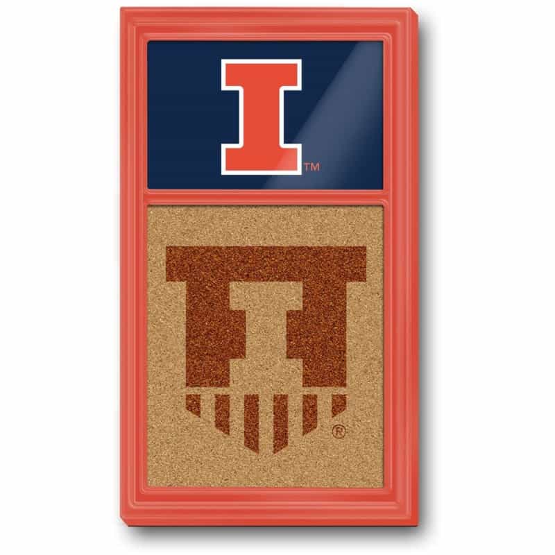Illinois Fighting Illini: Dual Logos - Cork Note Board