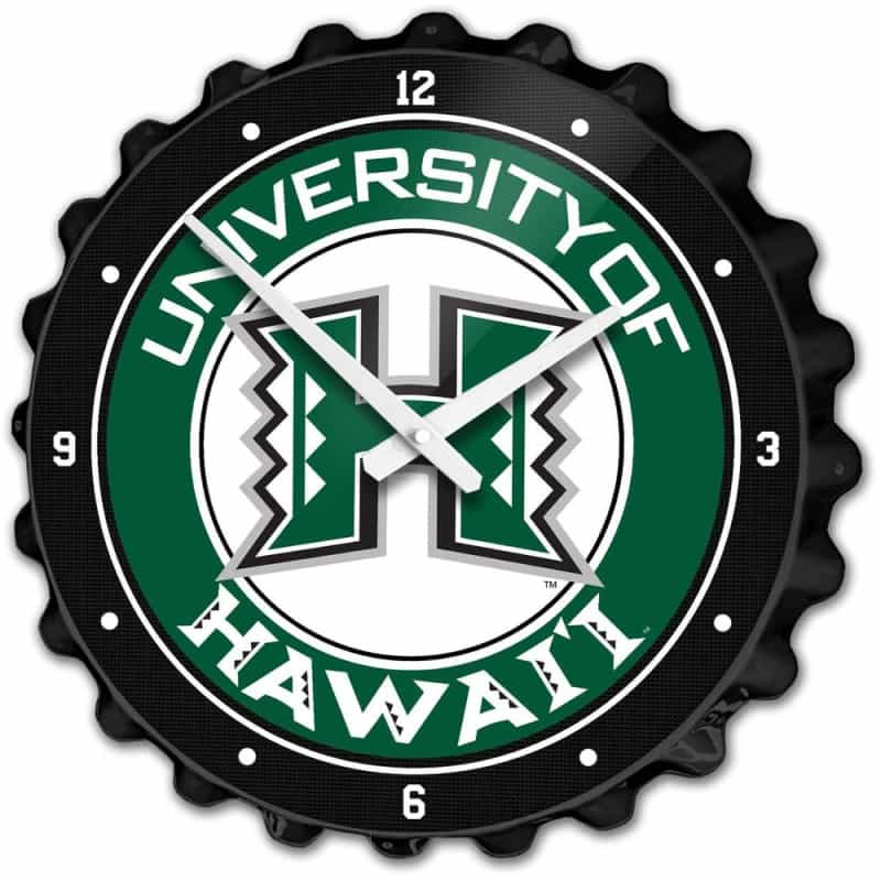 Hawaii Warriors: Bottle Cap Wall Clock