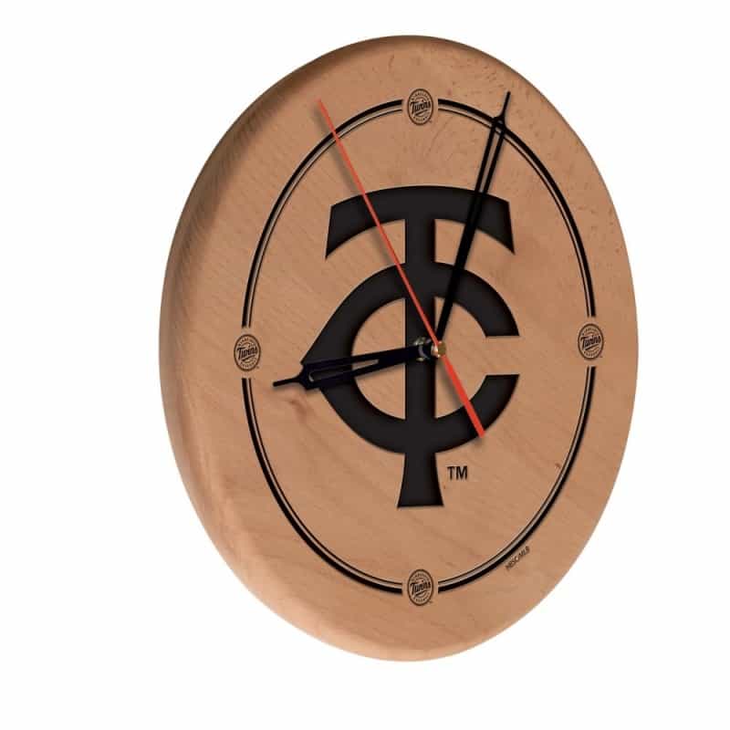 Minnesota Twins 13" Solid Wood Engraved Clock