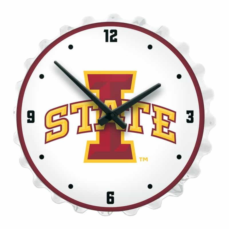 Iowa State Cyclones: Bottle Cap Lighted Wall Clock