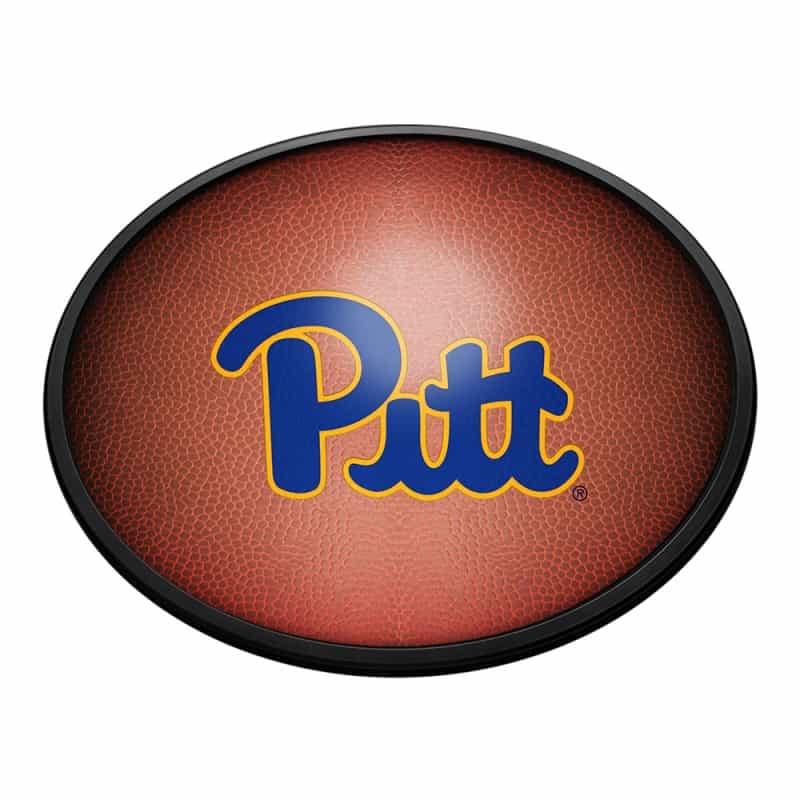 Pitt Panthers: Pigskin - Oval Slimline Lighted Wall Sign