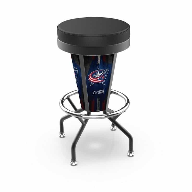 Lighted Columbus Blue Jackets Swivel Bar Stool By Holland Bar Stool Co