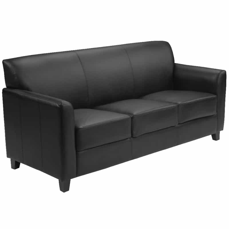 Hercules Diplomat Series Black Leathersoft Sofa