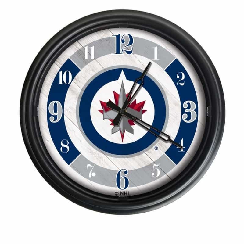 Winnipeg Jets Indoor/Outdoor Led Wall Clock By Holland Bar Stool Co