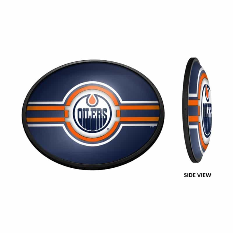 Edmonton Oilers: Oval Slimline Illuminated Wall Sign