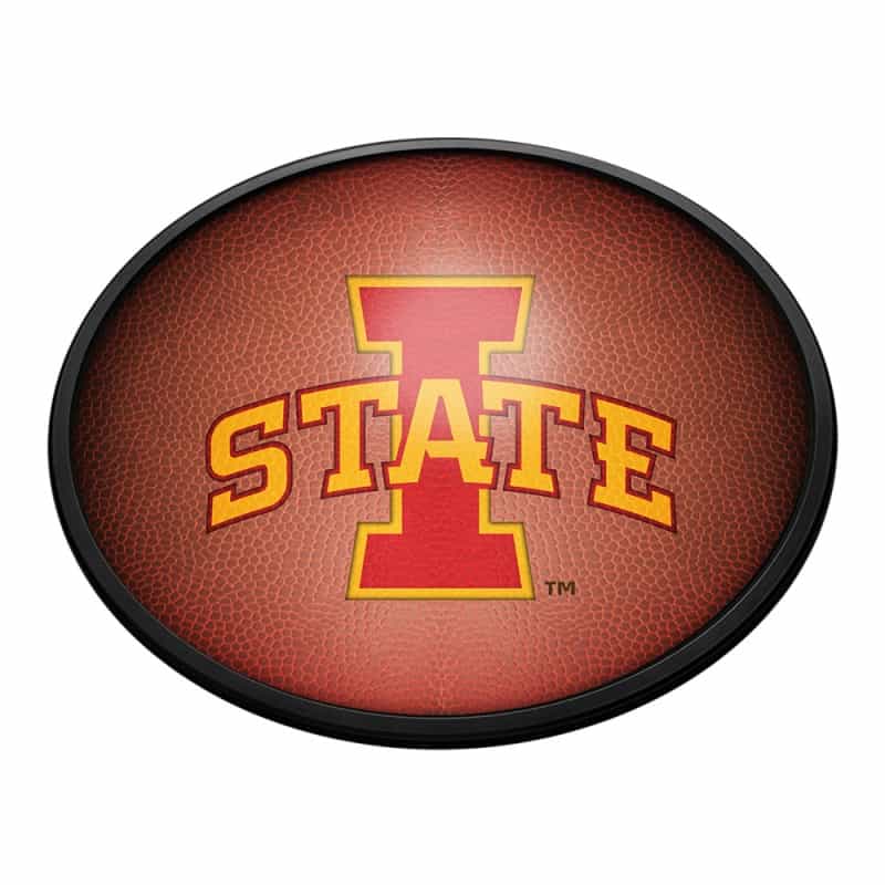 Iowa State Cyclones: Pigskin - Oval Slimline Lighted Wall Sign