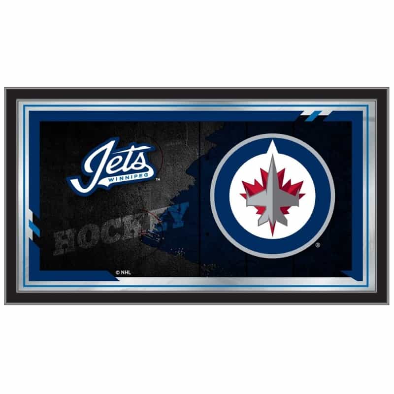 Winnipeg Jets 15" X 26" Hockey Collector Mirror By Holland Bar Stool Company