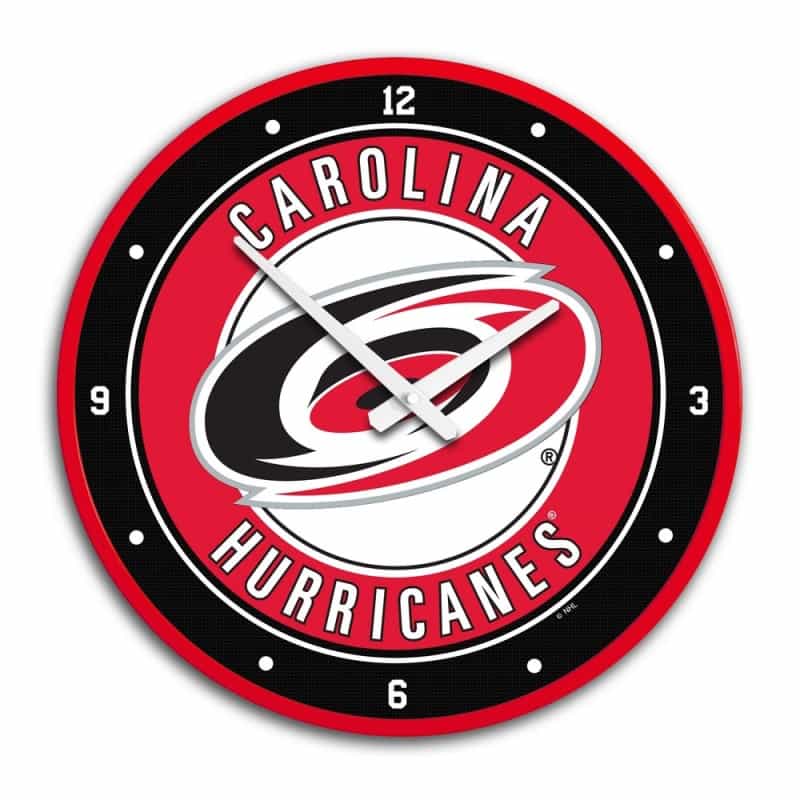 Carolina Hurricanes: Modern Disc Wall Clock