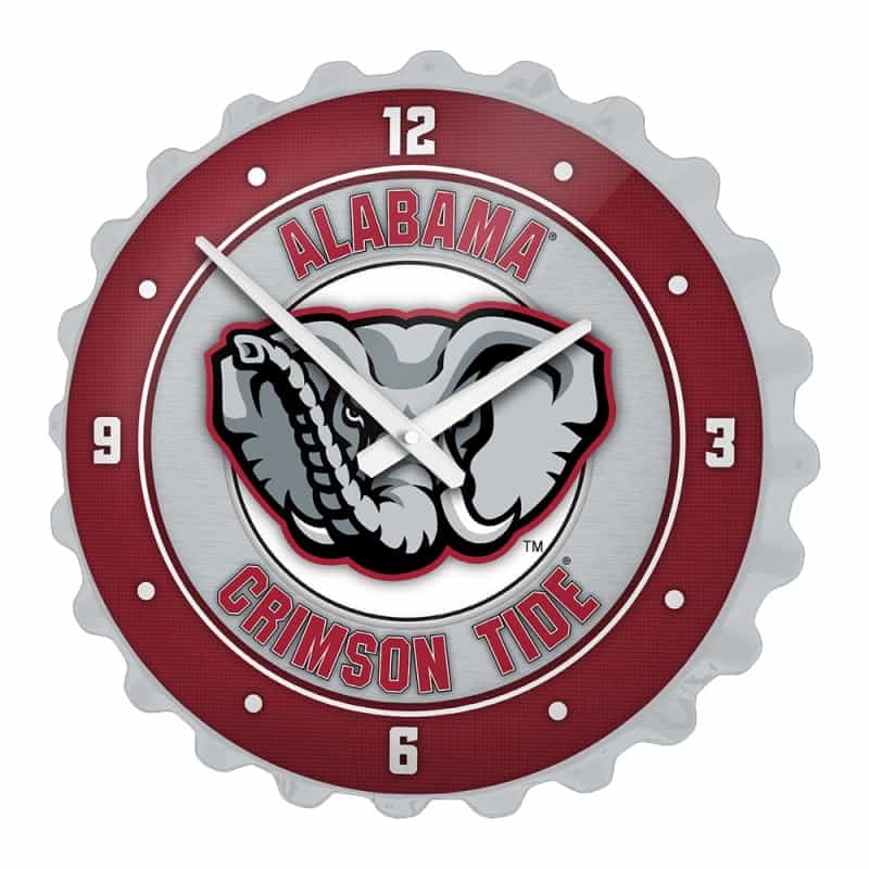 Alabama Crimson Tide: Al Logo - Bottle Cap Wall Clock
