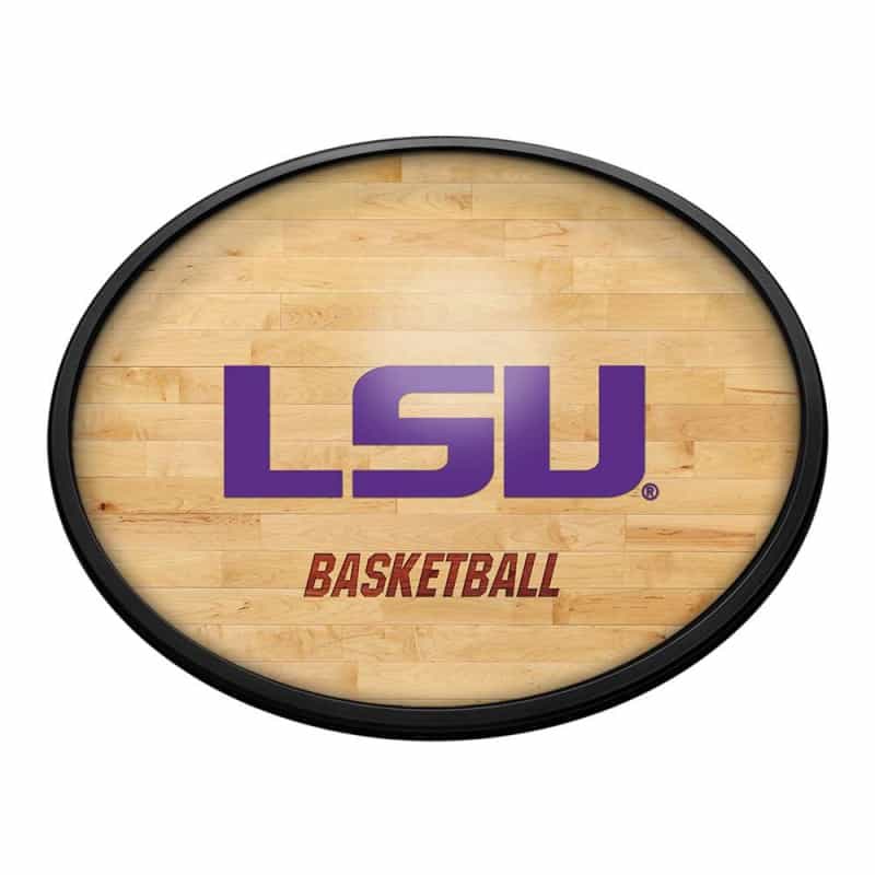 Lsu Tigers: Hardwood - Oval Slimline Lighted Wall Sign