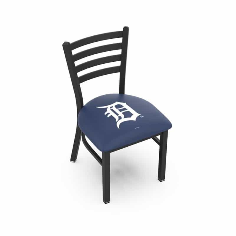 L00418 Detroit Tigers 18" Chair With Black Wrinkle Finish