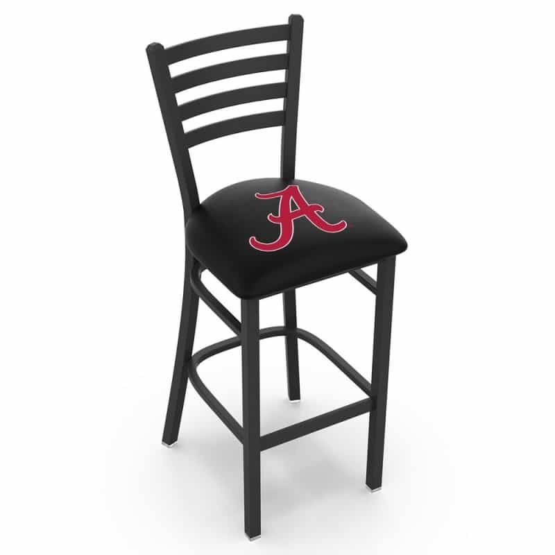 L004 Alabama 25" Stationary Counter Stool With Black Wrinkle Finish ("A" Logo)