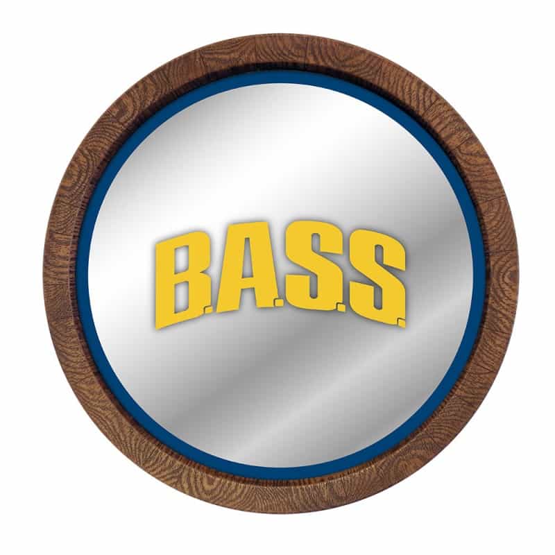 Bassmaster: B.A.S.S. - "Faux" Barrel Top Mirrored Wall Sign