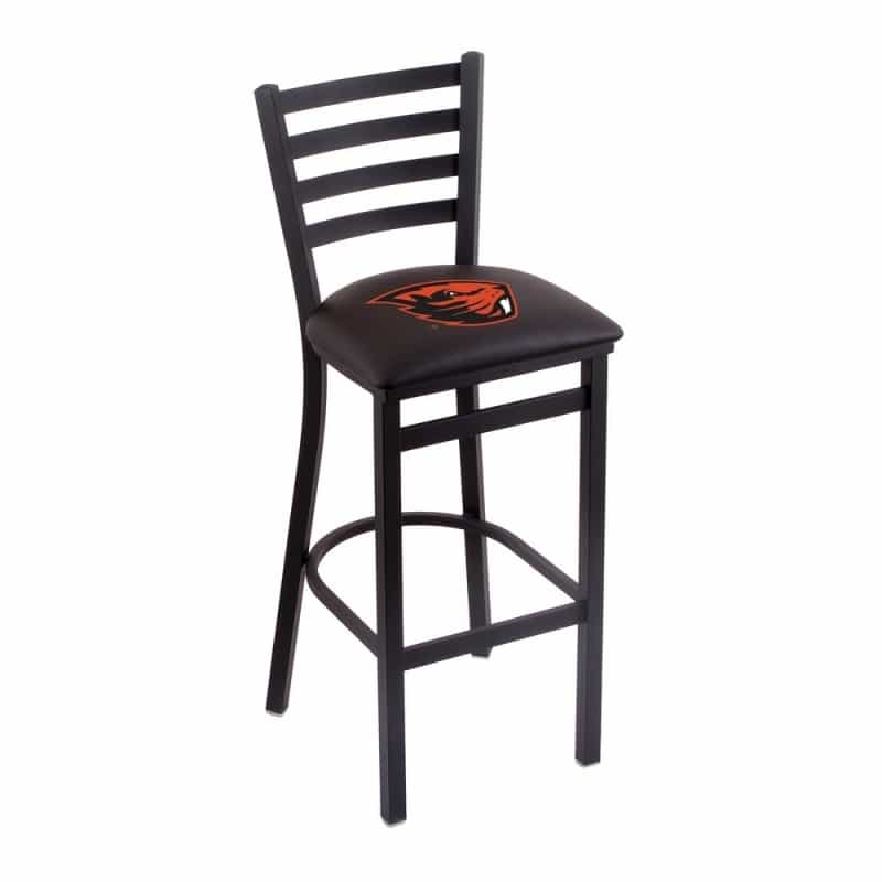 L004 Oregon State 30" Stationary Bar Stool With Black Wrinkle Finish