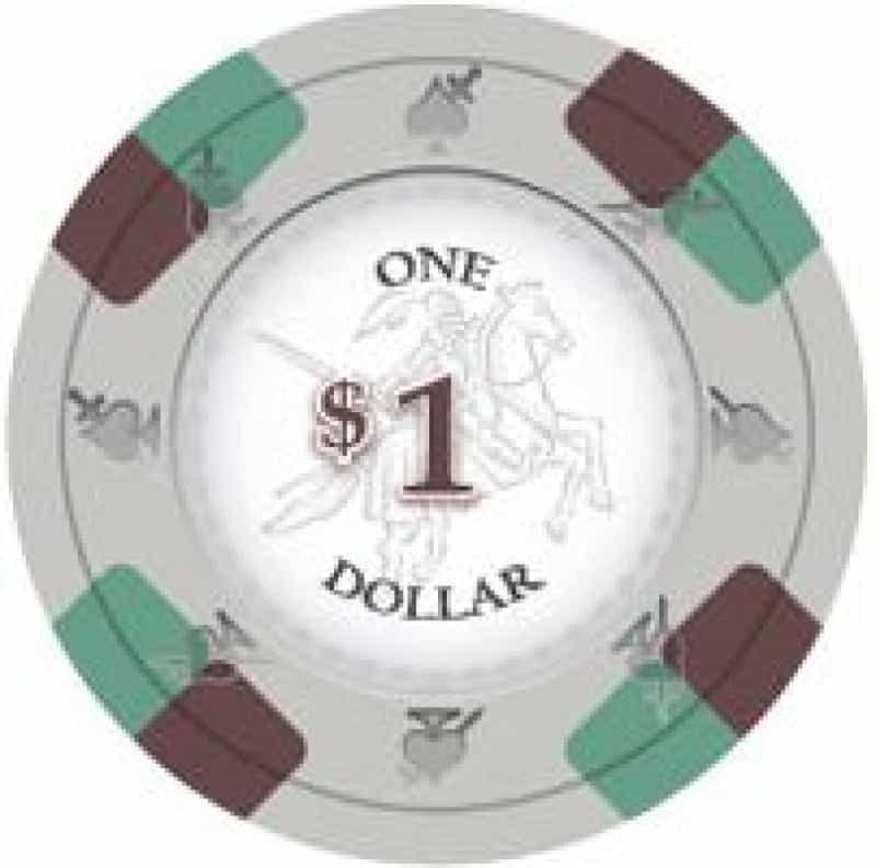 Poker Knights Series Clay Poker Chips 13.5G Roll Of 25 Chips - $1
