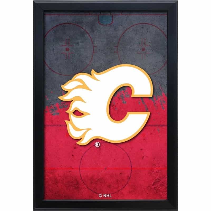 Calgary Flames 15.75" X 23.5" Led Snap Frame Lightbox By Holland Bar Stool Company
