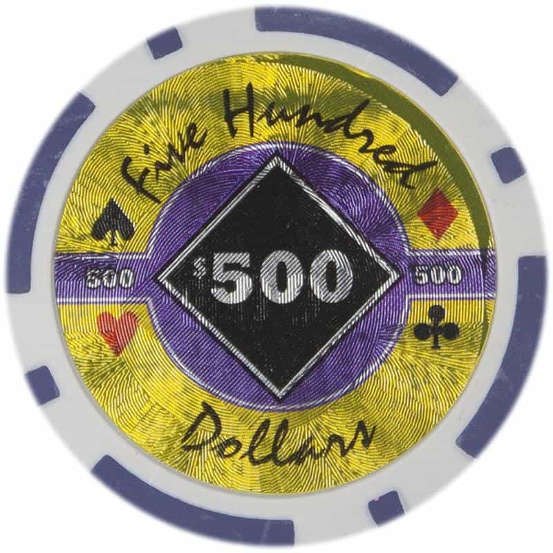 Black Diamond Series Poker Chips 14 Gram - $500 Sold By The Roll 25 Pcs Per Roll