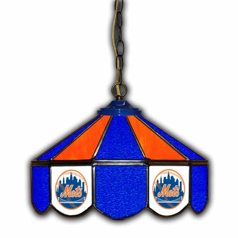 York Mets 14" Glass Pub Lamp