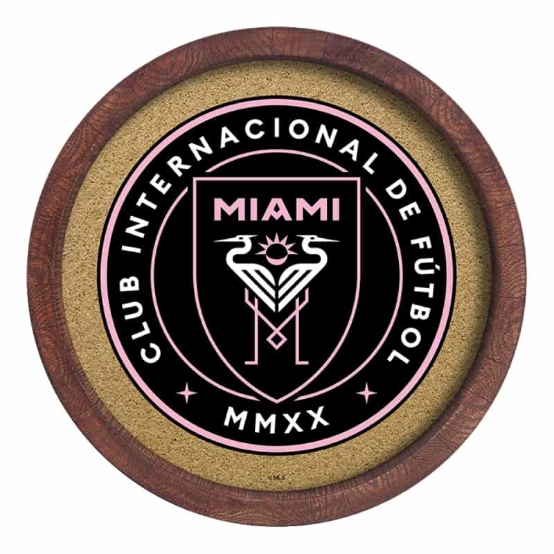 Inter Miami Cf: "Faux" Barrel Framed Cork Board
