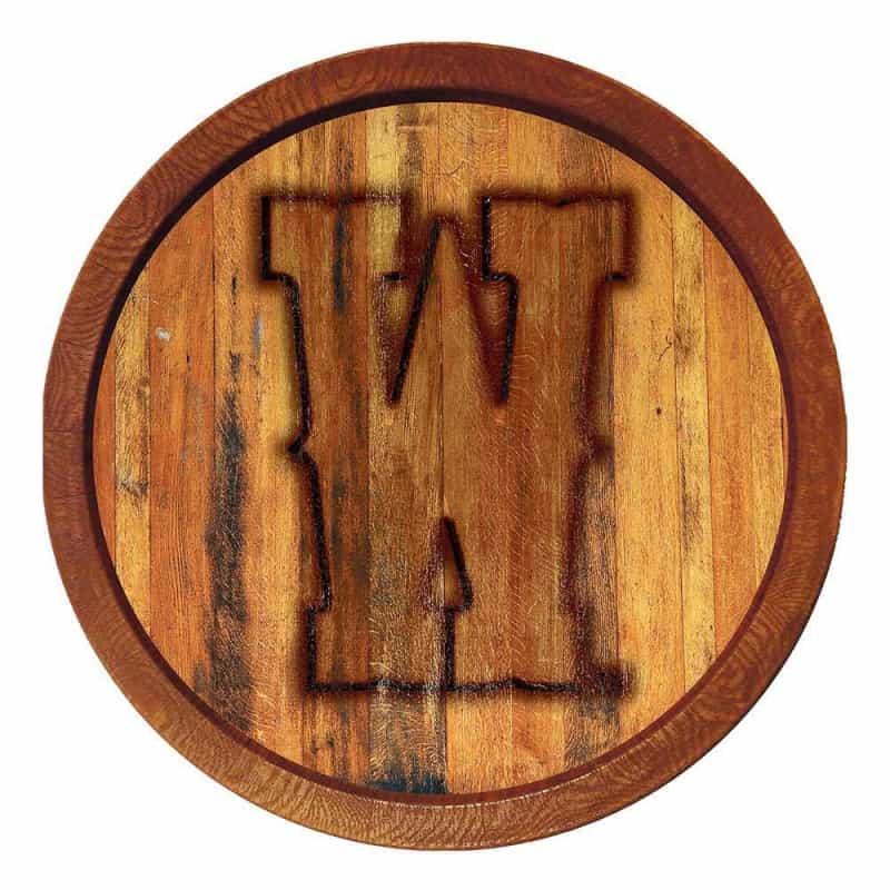 Wyoming Cowboys: Branded "Faux" Barrel Top Sign