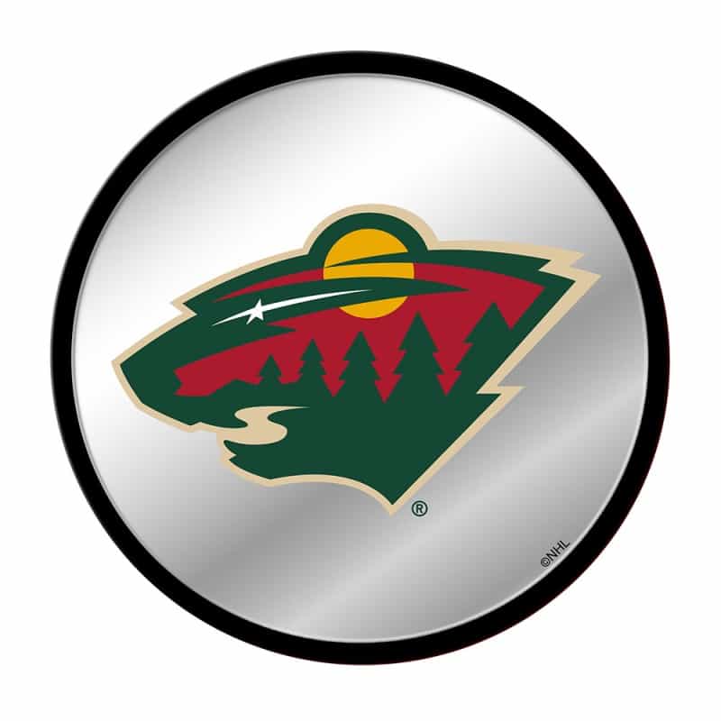 Minnesota Wild: Modern Disc Mirrored Wall Sign