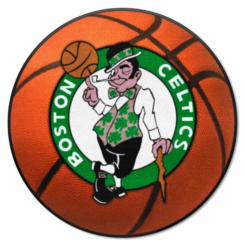 Boston Celtics Basketball Rug - 27In. Diameter - Clover Secondary Logo