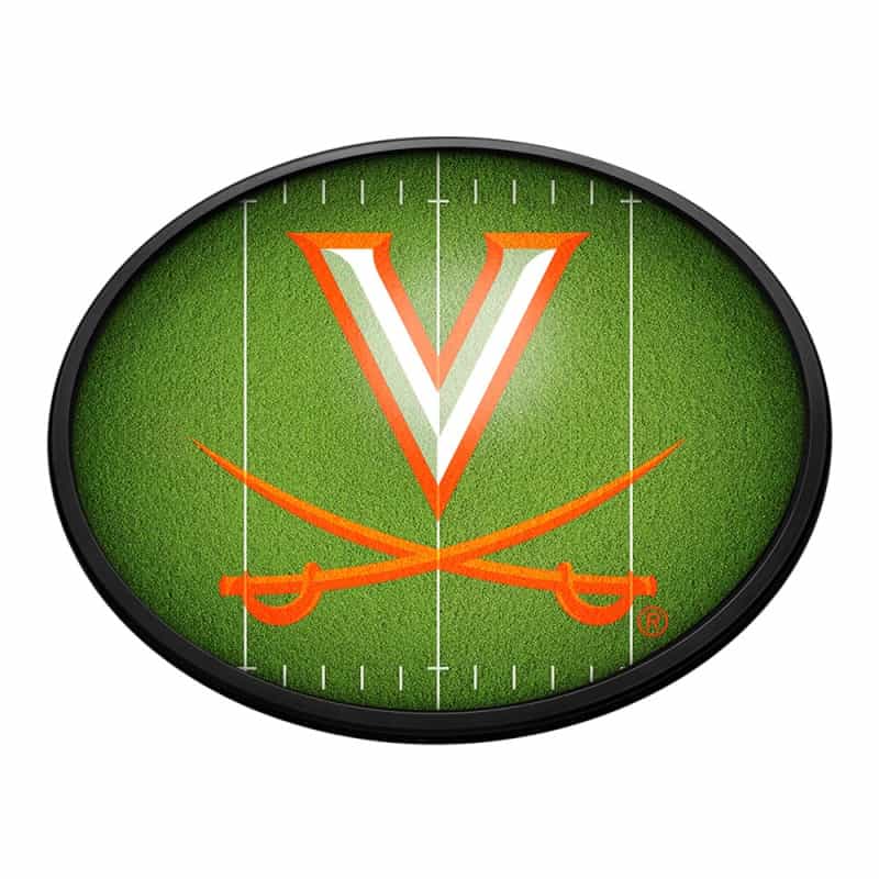Virginia Cavaliers: On The 50 - Oval Slimline Lighted Wall Sign