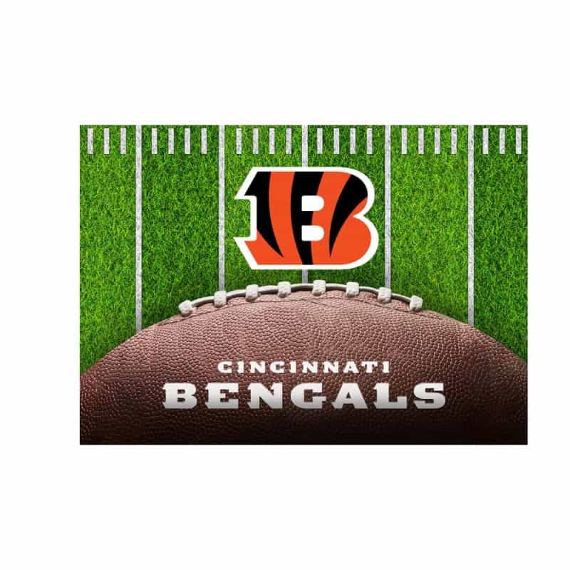 Cincinnati Bengals 5X7 Football Field Washable Area Rug
