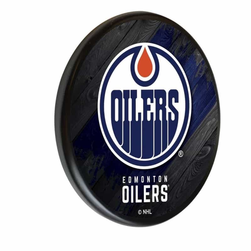 Edmonton Oilers Digitally Printed Wood Sign By The Holland Bar Stool Co