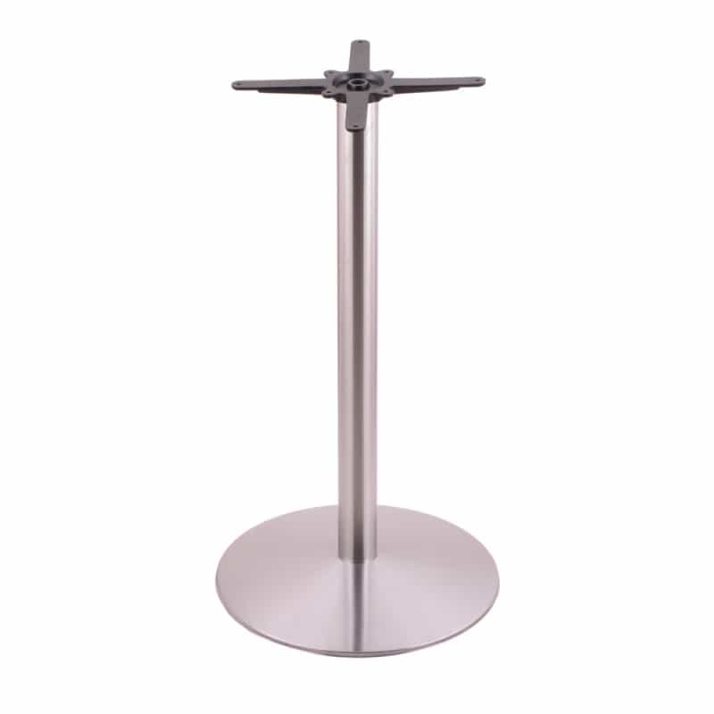 214 Stainless Cast Iron 42" Bar Height Base With 22" Diameter Round Foot By Holland Bar Stool Co