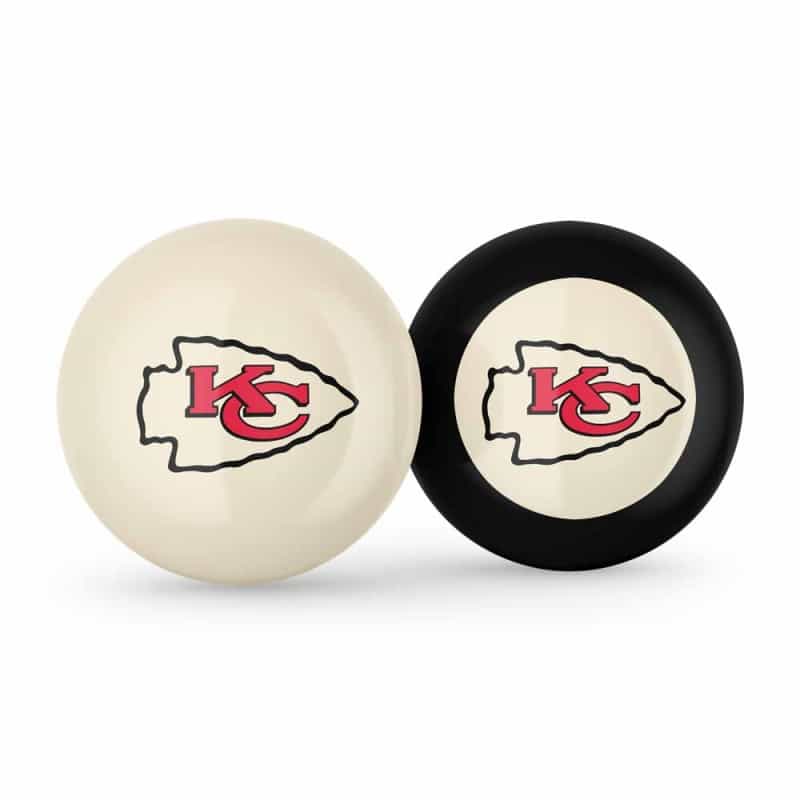 Kansas City Chiefs Logo Cue Ball & 8 Ball