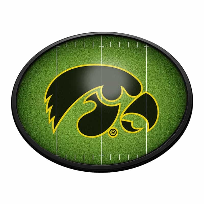 Iowa Hawkeyes: On The 50 - Oval Slimline Lighted Wall Sign