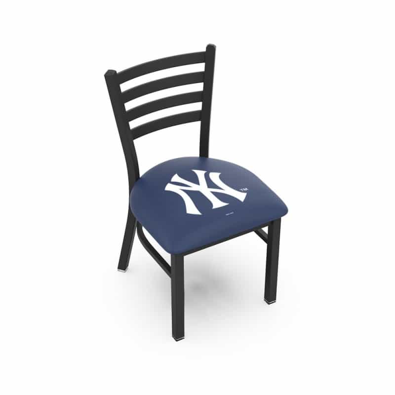 L00418 York Yankees 18" Chair With Black Wrinkle Finish