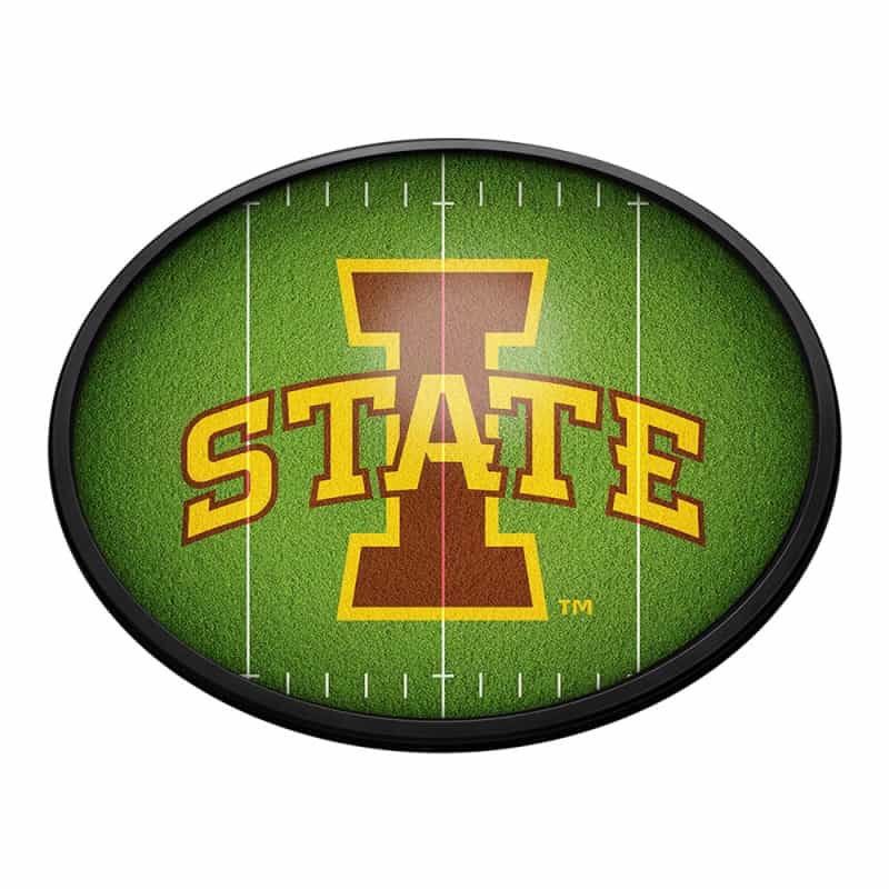 Iowa State Cyclones: On The 50 - Oval Slimline Lighted Wall Sign