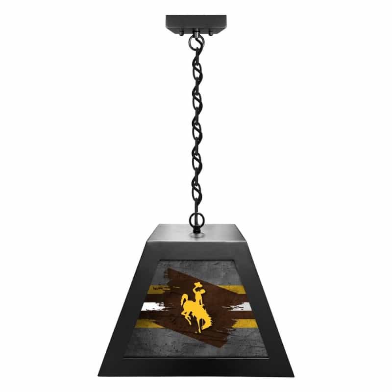 University Of Wyoming Pendant Box Light By Holland Bar Stool Company