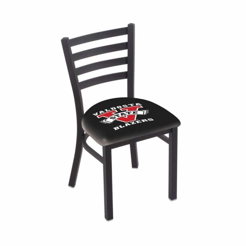 L00418 Black Wrinkle Valdosta State Stationary Chair With Ladder Style Back By Holland Bar Stool Co