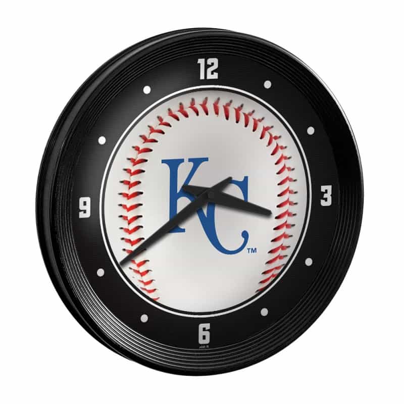 Kansas City Royals: Baseball - Ribbed Frame Wall Clock