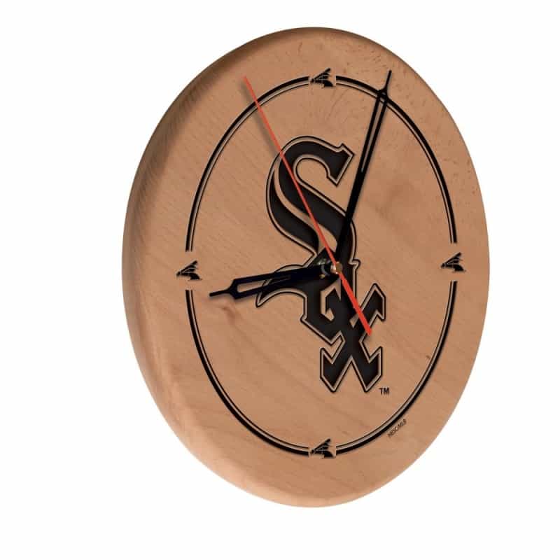 Chicago White Sox 13" Solid Wood Engraved Clock
