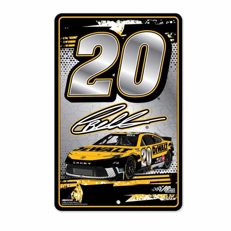 Rico Industries Nascar Racing Christopher Bell No. 20 2024 11" X 17" Home Decor Sign