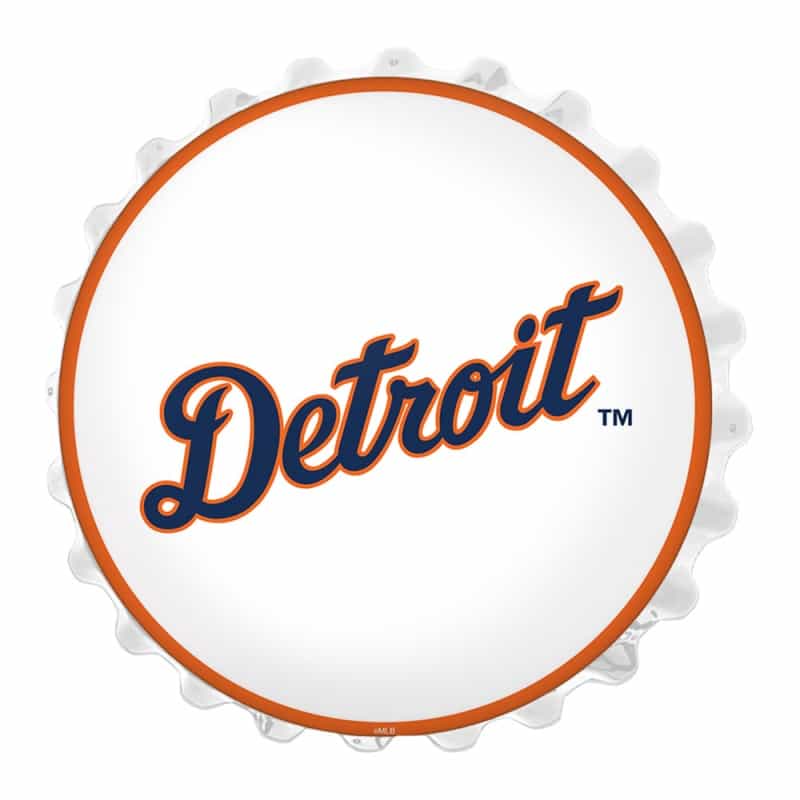 Detroit Tigers: Wordmark - Bottle Cap Wall Light