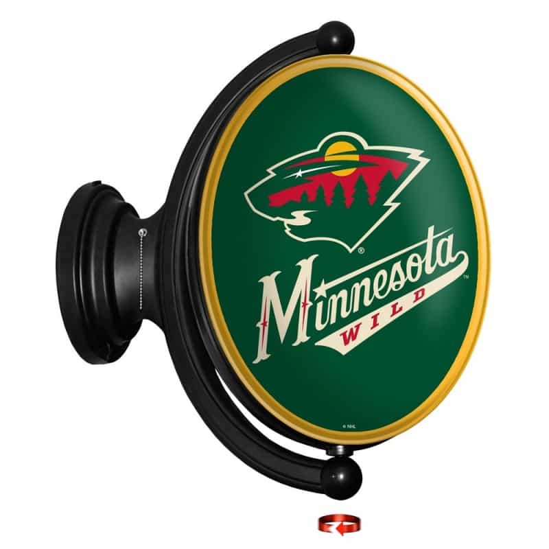 Minnesota Wild: Original Oval Illuminated Rotating Wall Sign