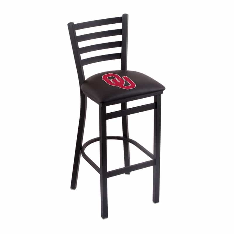 L004 Oklahoma 30" Stationary Bar Stool With Black Wrinkle Finish